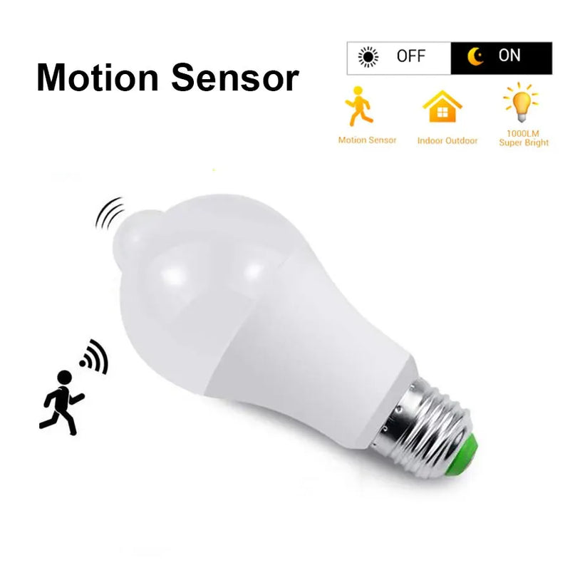 Lâmpada LED E27 com Sensor de Movimento PIR